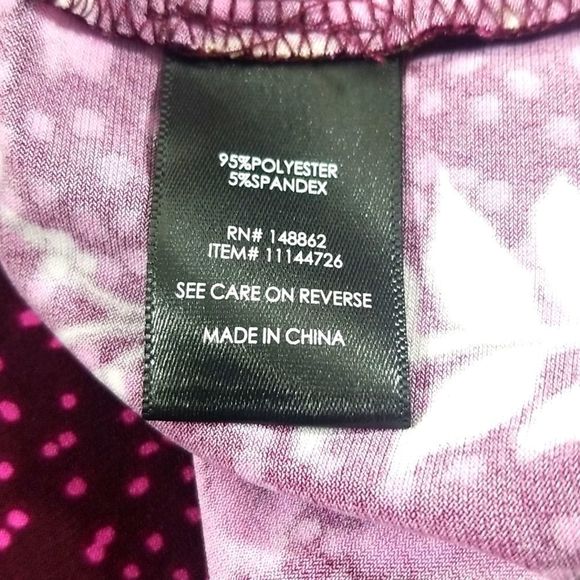 TORRID Fuschia Pink Floral Side-Draped 3/4 Sleeve Dress Size 2 (2X) #011 - Picture 8 of 10